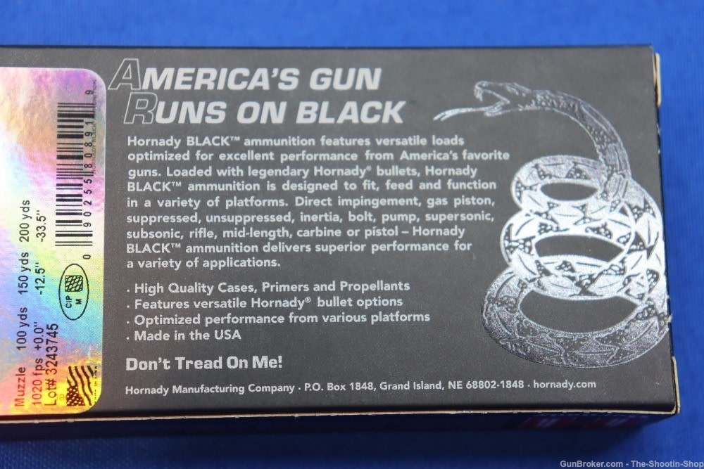Hornady BLACK 300 Blackout Rifle Ammunition 200RD Ammo 208GR AMAX 80891 BLK-img-4