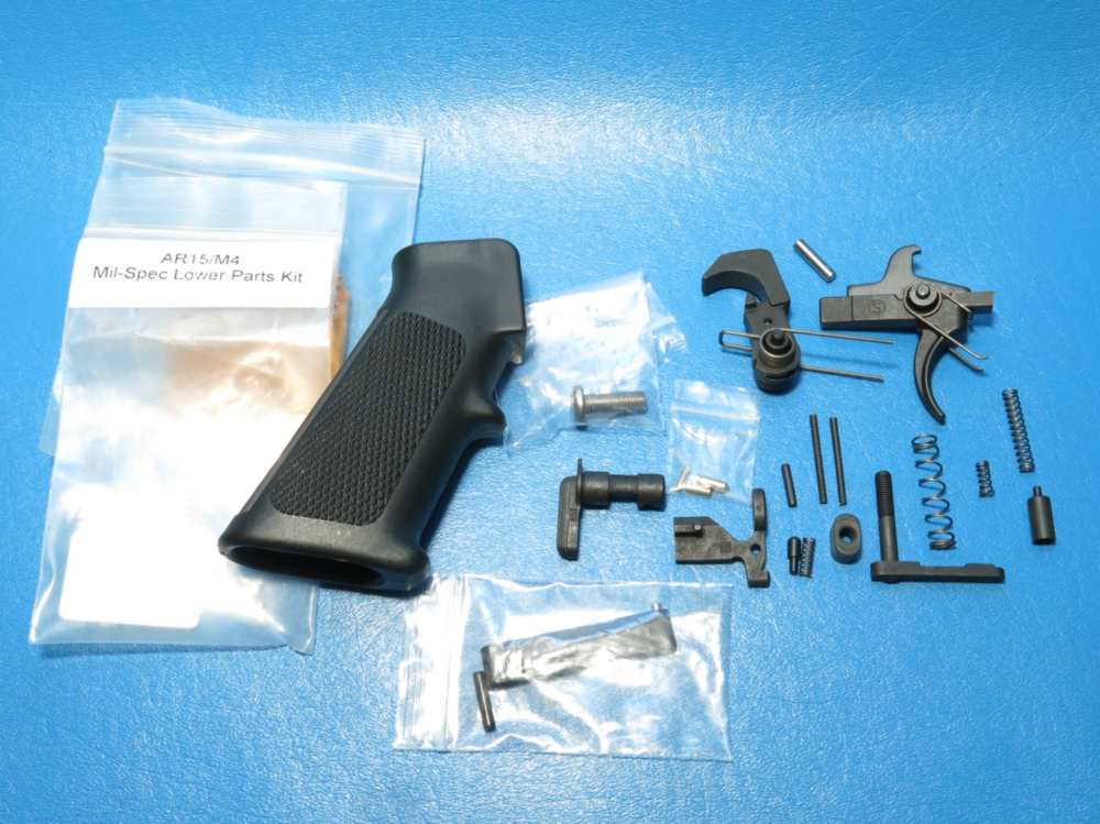 ALG AR-15 M4 M16 Mil-Spec Lower Parts Kit w/ Trigger & Grip (No T/D Pins)-img-0