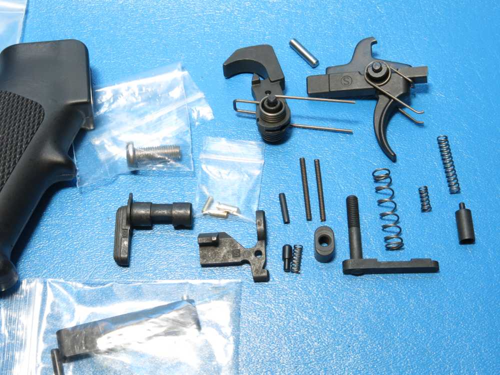 ALG AR-15 M4 M16 Mil-Spec Lower Parts Kit w/ Trigger & Grip (No T/D Pins)-img-1