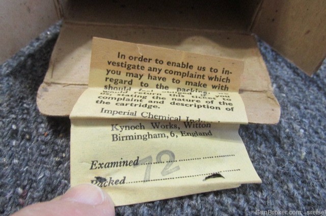 VINTAGE BOX KYNOCH .577-450 MARTINI HENRY AMMO-CLEAN AMMO-SCARCE-img-8