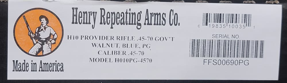 Henry H10 Provider Lever 45-70 GOVT 20" Barrel -img-16