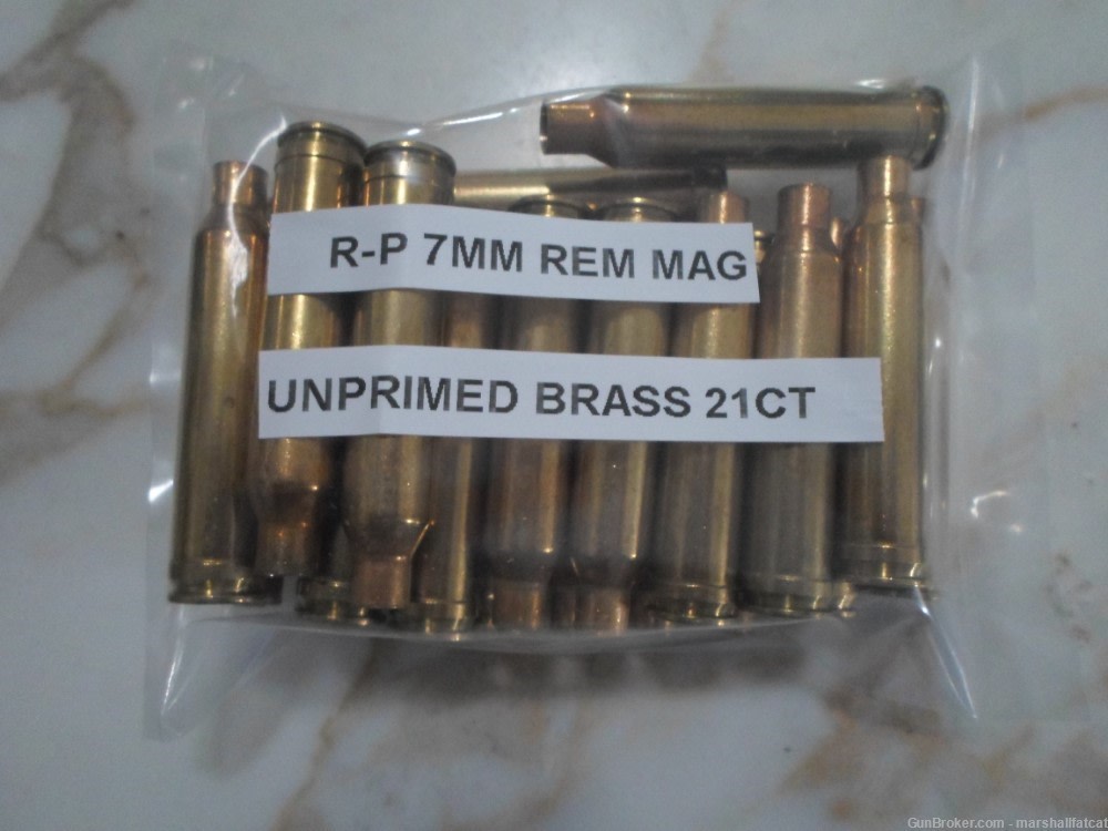 R-P 7mm Rem Mag Unprimed Brass 21ct-img-0