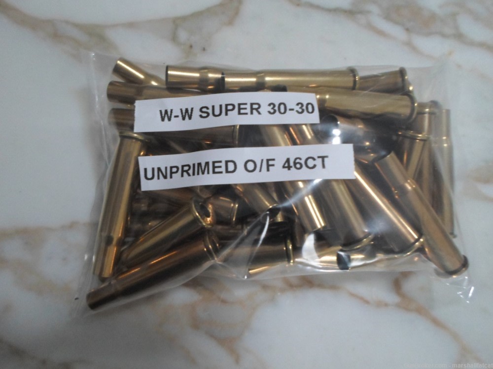 W-W Super 30-30 Once Fired Unprimed Brass 46ct-img-0