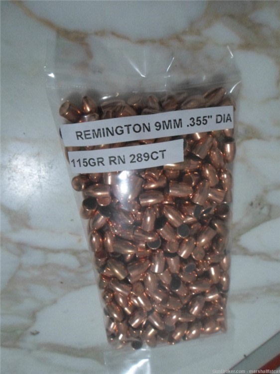 Remington 9mm .355" Dia 115 Gr RN 289ct-img-0