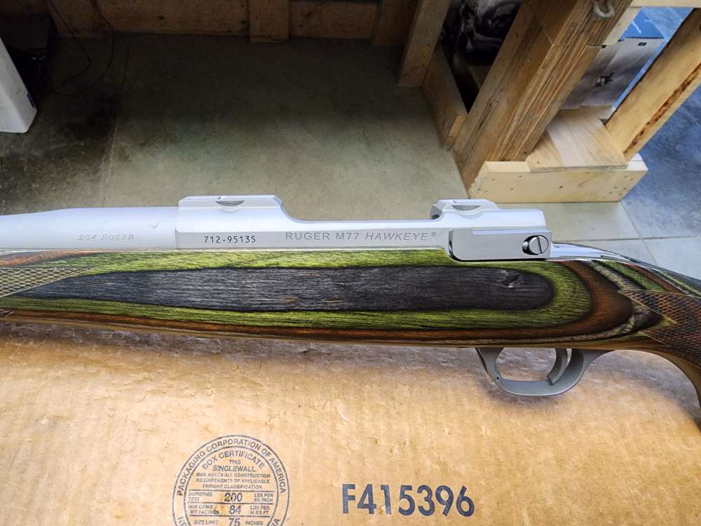 PICS! NEW RUGER HAWKEYE PREDATOR .204 RUGER 24" STAINLESS M 77 204 24 GREEN-img-18