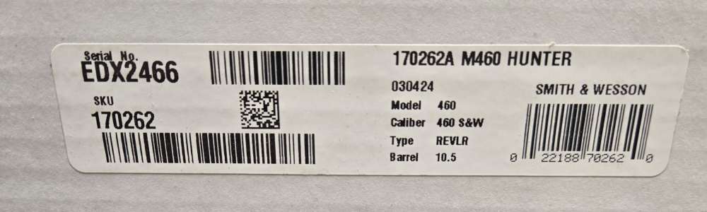 Smith and Wesson Performance Center 460XVR 460SW 10.5" barrel NIB 35-008-img-2