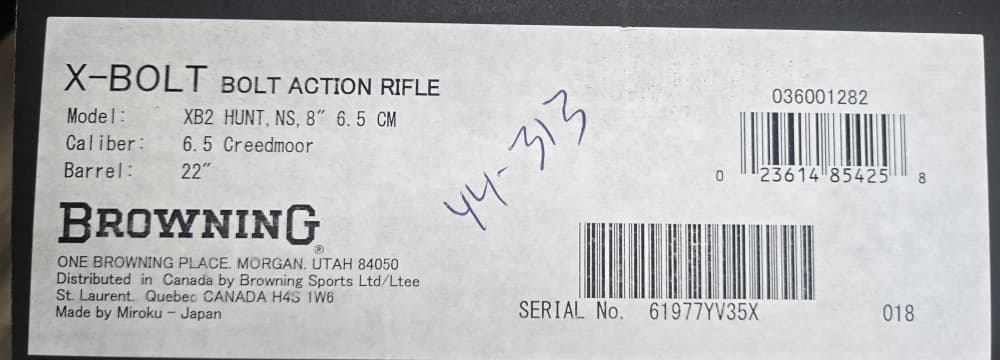 Browning X-bolt 2 XB2 6.5 Creedmoor 22" barrel NIB -img-7