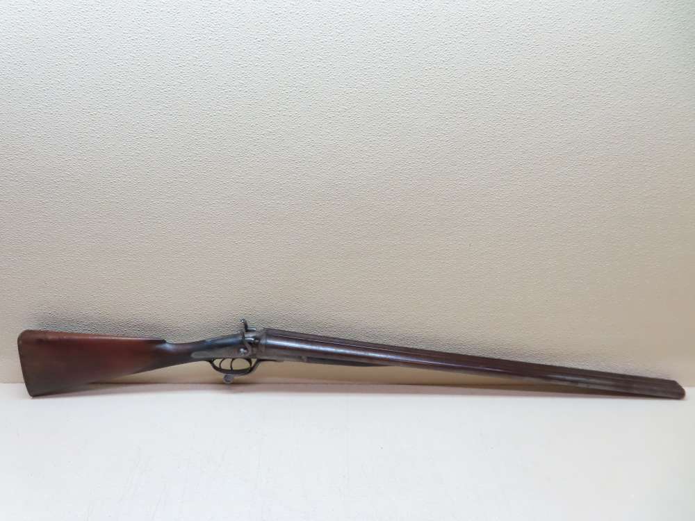 Antique Playfair Double-Barrel SXS Hammer Under Lever Shotgun Damascus -img-62