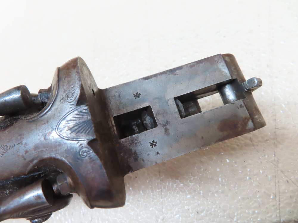 Antique Playfair Double-Barrel SXS Hammer Under Lever Shotgun Damascus -img-58