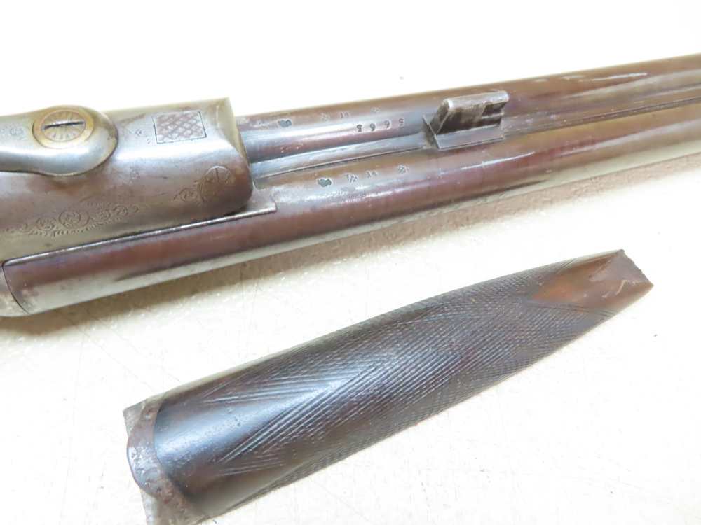 Antique Playfair Double-Barrel SXS Hammer Under Lever Shotgun Damascus -img-53