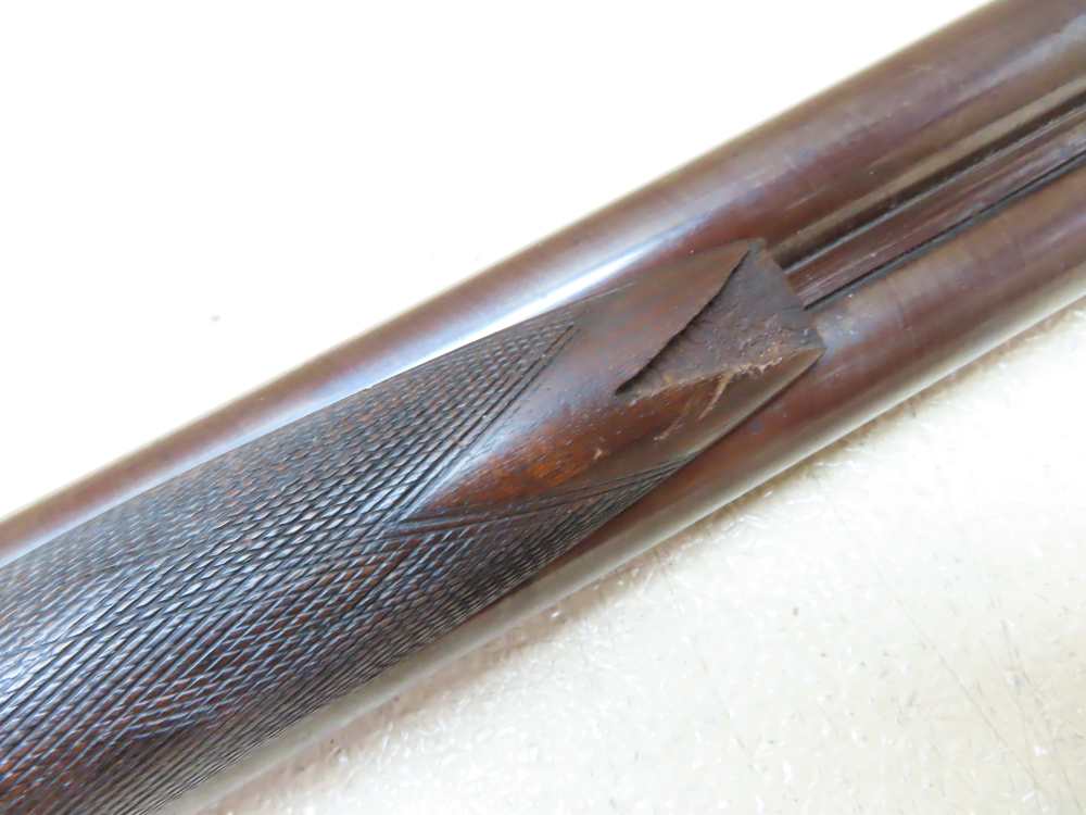 Antique Playfair Double-Barrel SXS Hammer Under Lever Shotgun Damascus -img-51