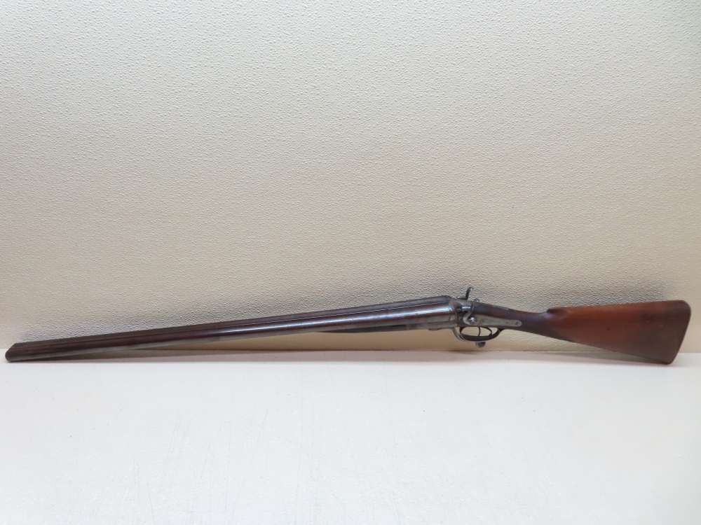 Antique Playfair Double-Barrel SXS Hammer Under Lever Shotgun Damascus -img-26