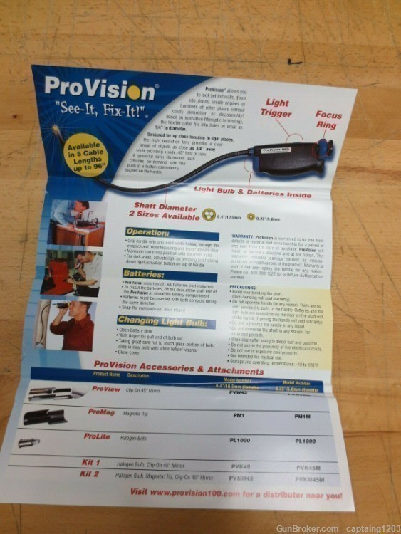 ProVision 618 Borescope 18" Long, 5.95mm Diameter Flexible Shaft-MAC Tools-img-2
