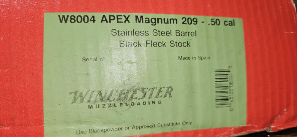 Winchester Apex .50 Caliber Black Powder Inline Stainless Fluted VERY NICE!-img-1