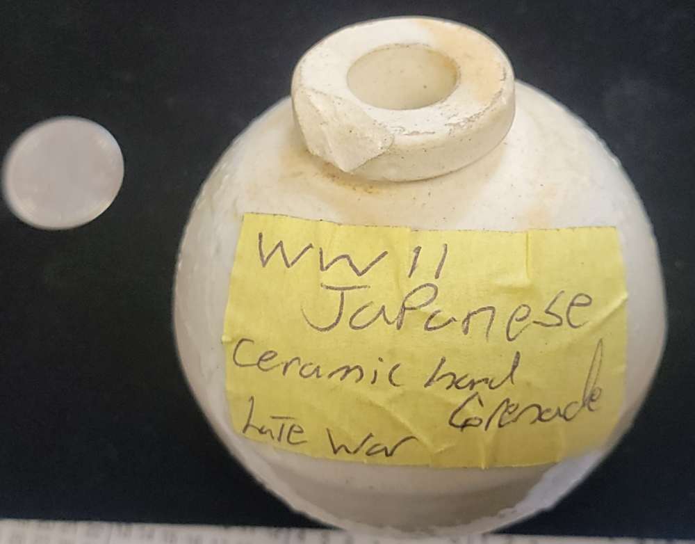 WW11 Japanese Late War Ceramic Grenade-img-0