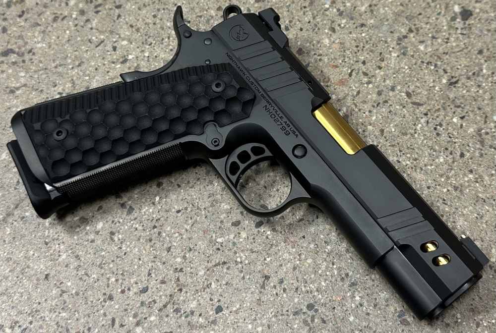 Nighthawk Custom 1911 Vice President Commander 4.25" 9MM DLC IOS Gold 0322-img-0