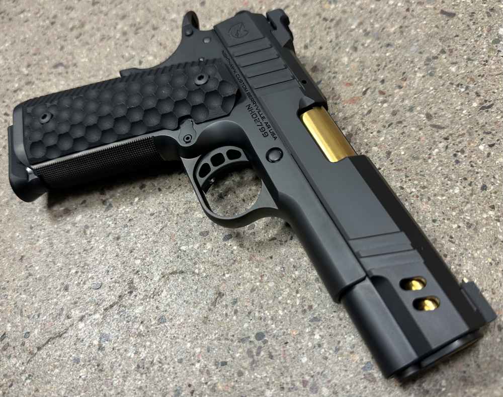 Nighthawk Custom 1911 Vice President Commander 4.25" 9MM DLC IOS Gold 0322-img-1