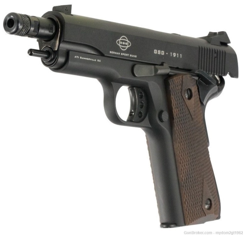 NEW ATI/GSG German Sports Night Sights 1911 .22LR 5" Black with Bonus ...-img-0
