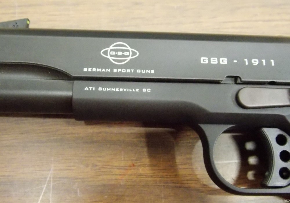 NEW ATI/GSG German Sports Night Sights 1911 .22LR 5" Black with Bonus ...-img-10