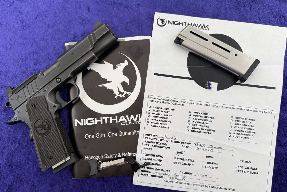 Nighthawk Custom NHC 1911 Thunder Ranch TR 9MM Combat Special Optic Ready -img-0