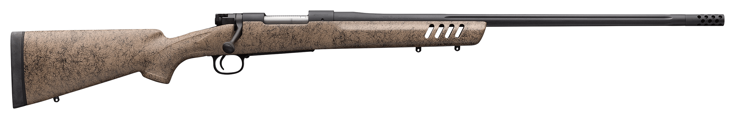 Winchester Guns 535243299 Model 70 Long Range 6.8 Western 4+1 24" Matte Bla-img-0
