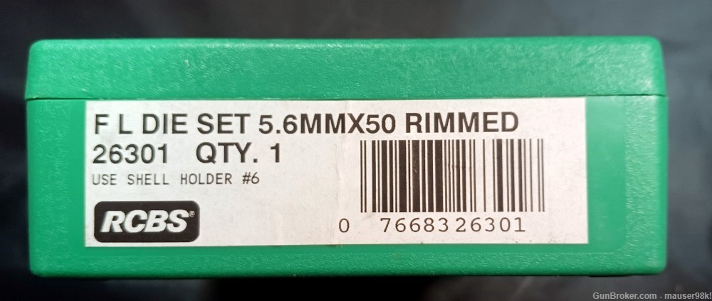 5.6MMX50 Rimmed F L DIE Set RCBS Used -img-0