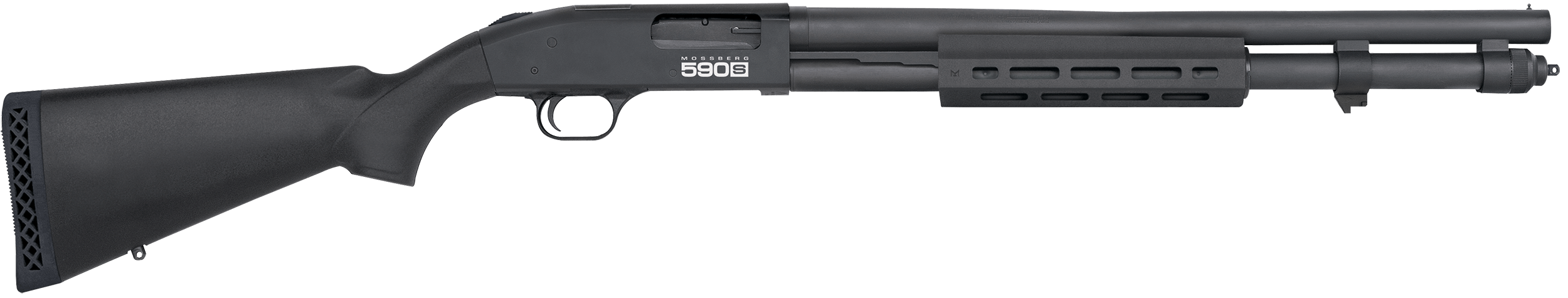 Mossberg 51604 590S 12 Gauge Pump 3" 13+1 20" Matte Blued Steel Barrel, Opt-img-0