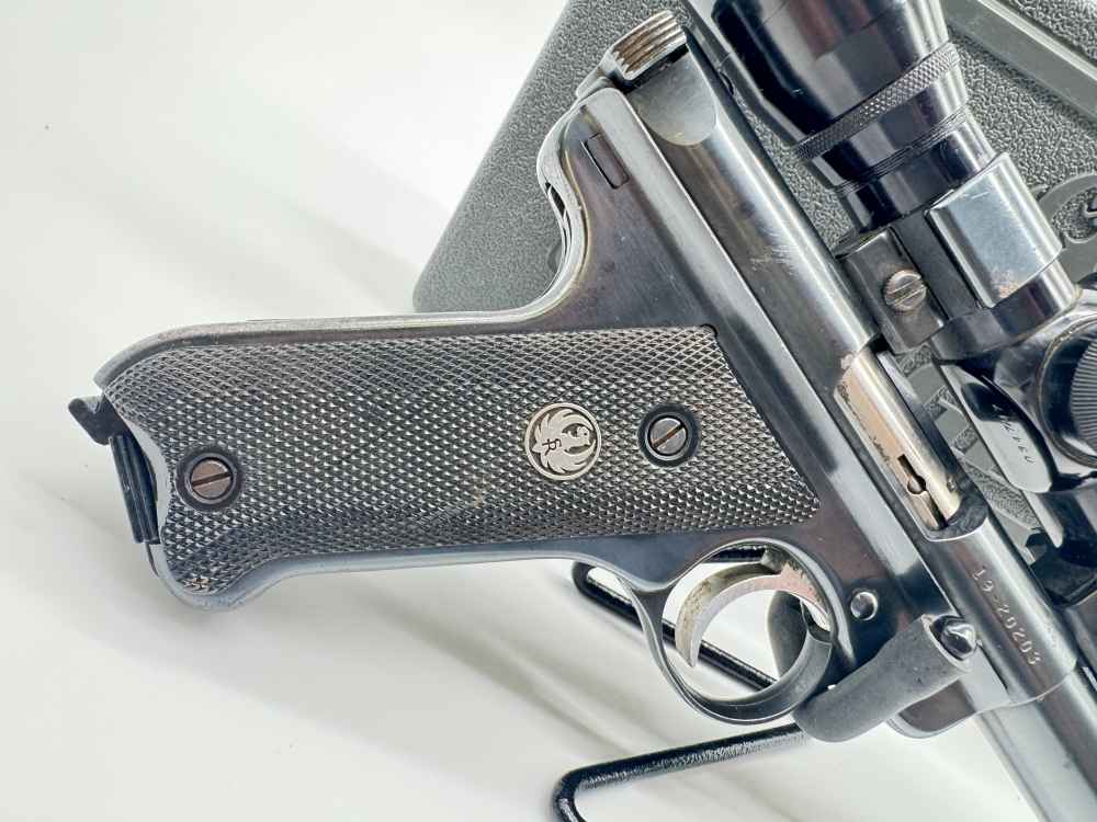 Ruger Mark II Target Semi-Auto Pistol with Scope and Muzzle Brake Nice!-img-1