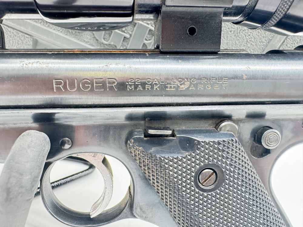 Ruger Mark II Target Semi-Auto Pistol with Scope and Muzzle Brake Nice!-img-12