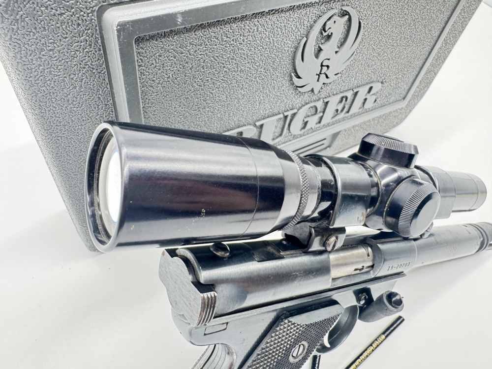 Ruger Mark II Target Semi-Auto Pistol with Scope and Muzzle Brake Nice!-img-6