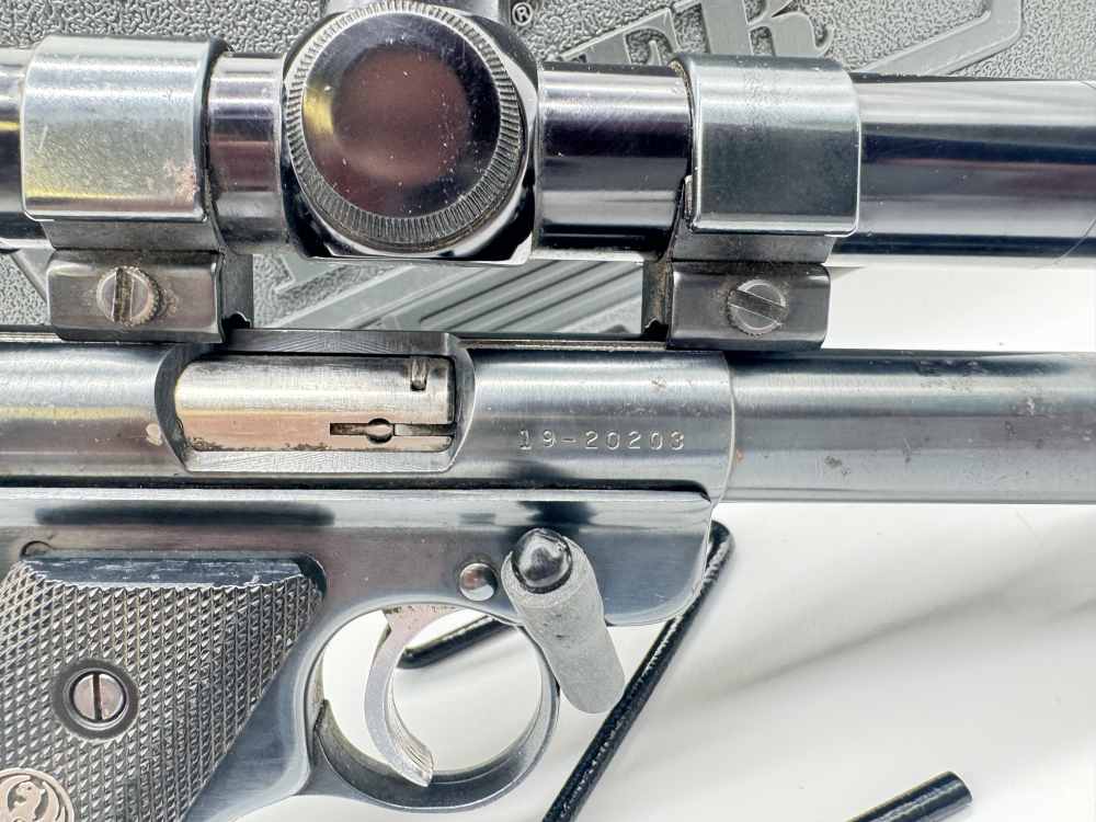 Ruger Mark II Target Semi-Auto Pistol with Scope and Muzzle Brake Nice!-img-3