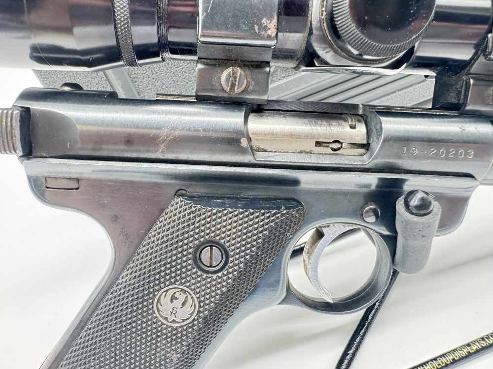 Ruger Mark II Target Semi-Auto Pistol with Scope and Muzzle Brake Nice!-img-2