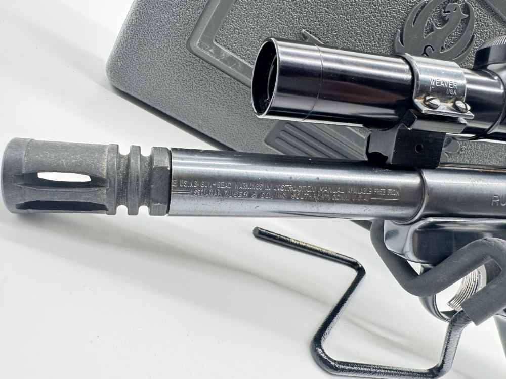 Ruger Mark II Target Semi-Auto Pistol with Scope and Muzzle Brake Nice!-img-8