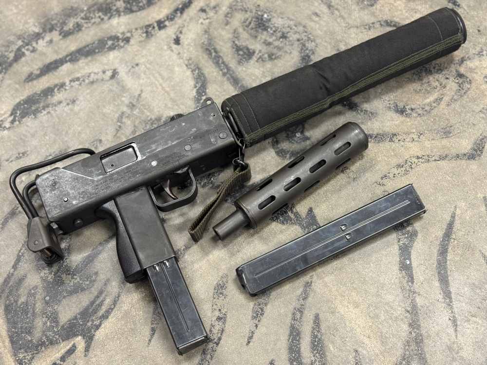 Transferable Cobray Mac 10 Ingram Machine Gun 9mm w/ 2 stage suppressor-img-2