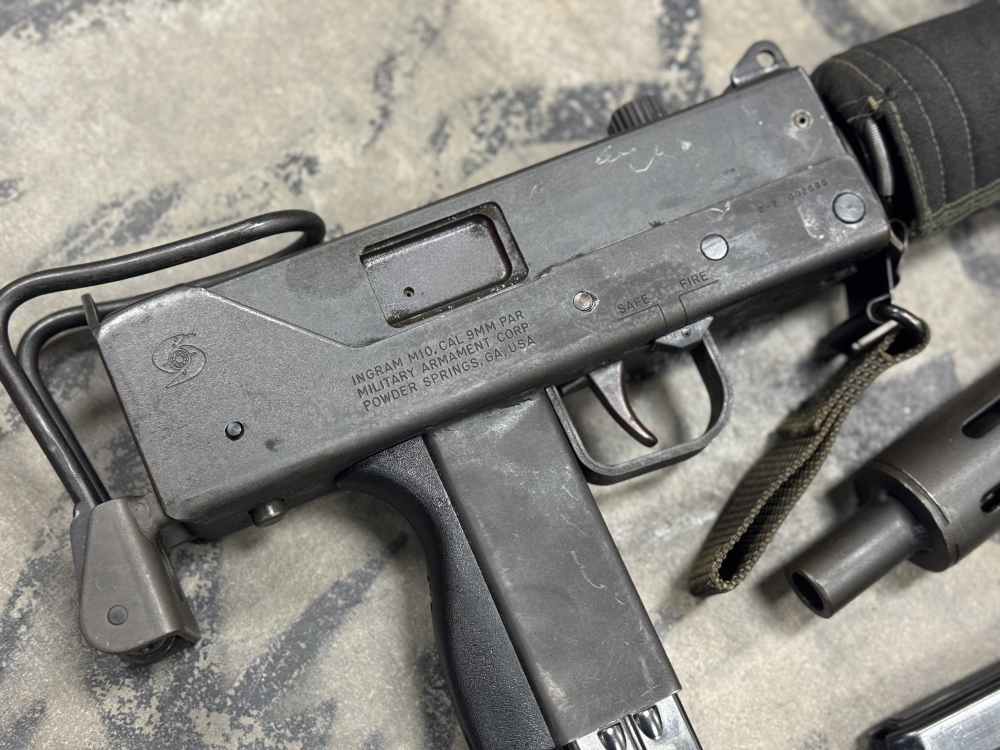 Transferable Cobray Mac 10 Ingram Machine Gun 9mm w/ 2 stage suppressor-img-5