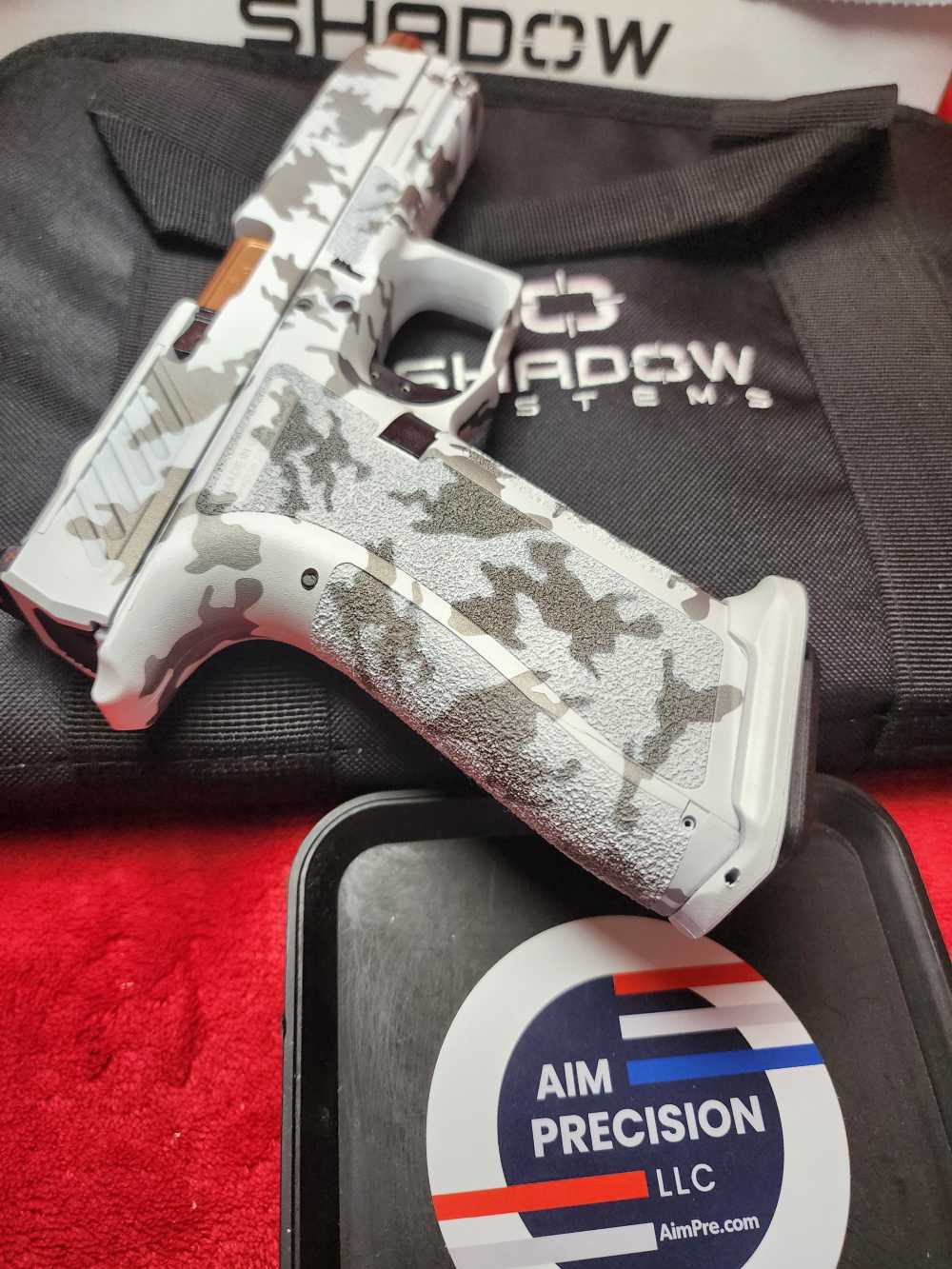 Shadow Systems DR920 WHITE GRAY CAMO CERAKOTE COMBAT SLIDE BRONZE BBL-img-6