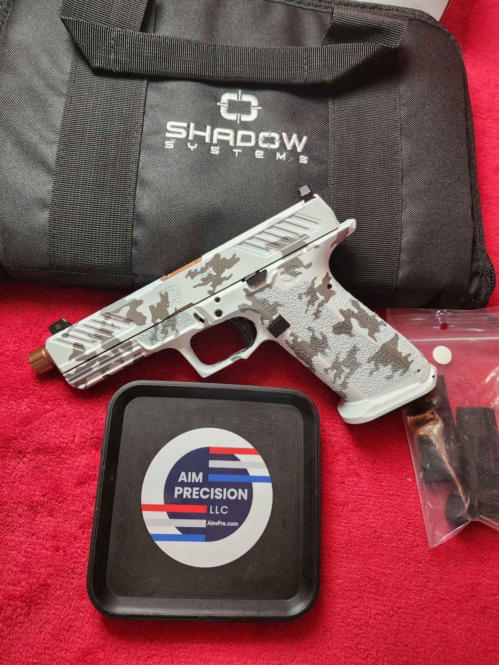 Shadow Systems DR920 WHITE GRAY CAMO CERAKOTE COMBAT SLIDE BRONZE BBL-img-1