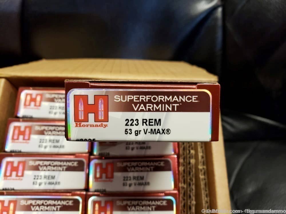 NEW 200 ROUNDS HORNADY SUPERFORMANCE .223 53 GRAIN V-MAX GR 223 REM VMAX-img-5