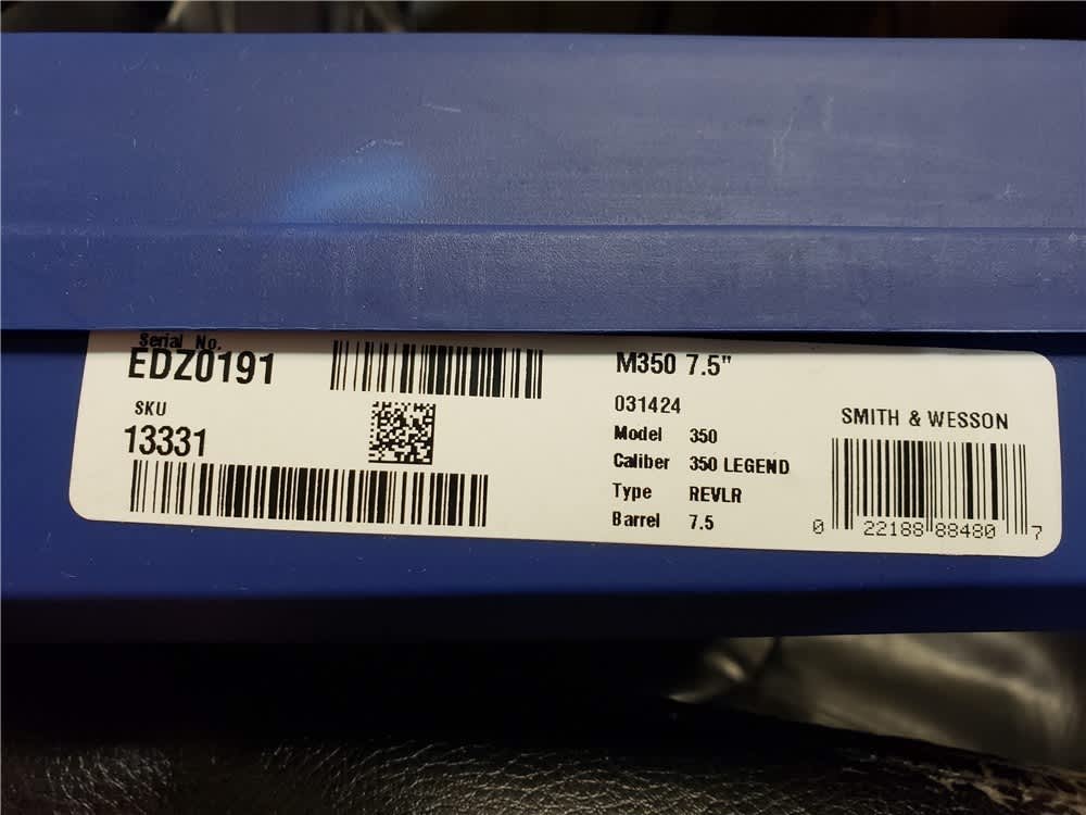 NEW! SMITH & WESSON SW .350 LEGEND REVOLVER 7.5" STAINLESS SS 350 7.5 7 NIB-img-1