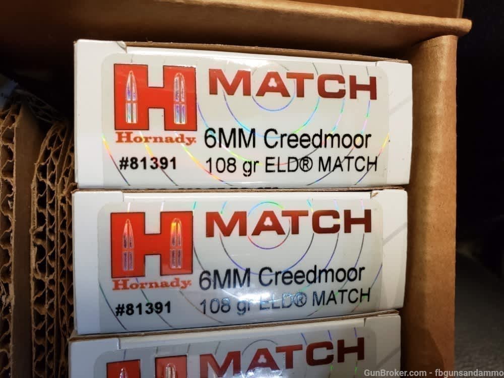 IN STOCK! NEW 200 ROUNDS HORNADY 6MM CREEDMOOR ELD MATCH 108 GR ELDM-img-4