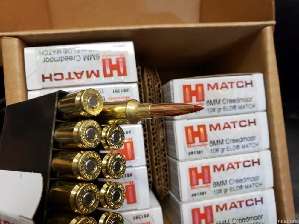 IN STOCK! NEW 200 ROUNDS HORNADY 6MM CREEDMOOR ELD MATCH 108 GR ELDM-img-3