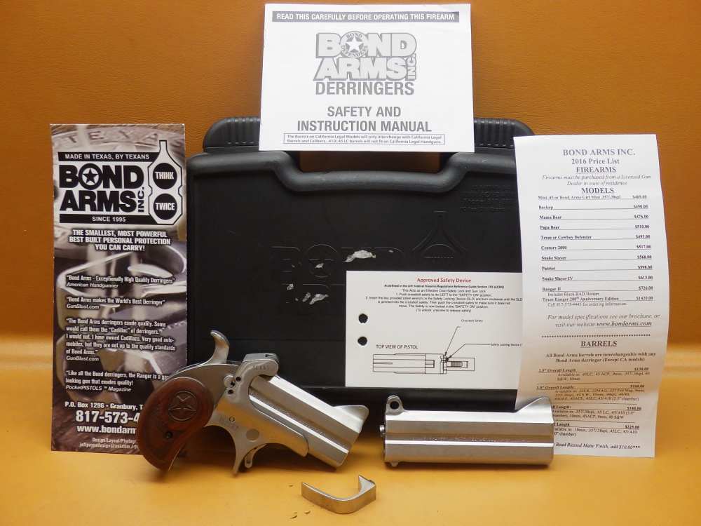 Bond Arms Defender .45 Colt/.410 2.5" & 3" Bbls w/ Trigger Guard Fac. Case-img-0