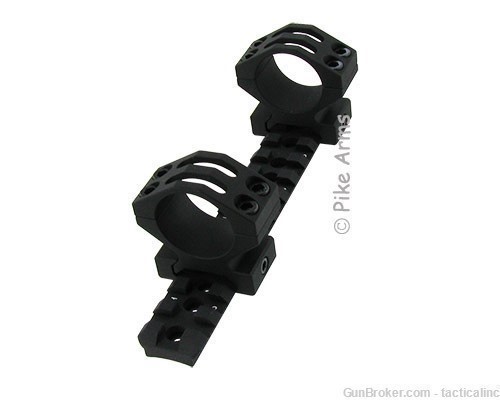 Pike Arms® Precision Billet Machined 1" Diameter Scope Rings - MAtte Black-img-2