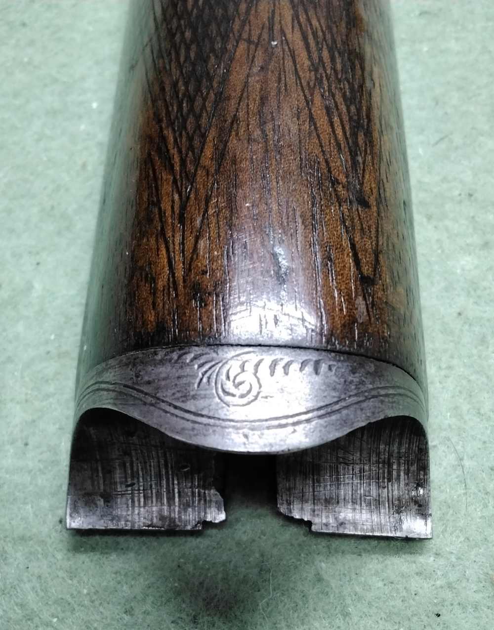 J. Manton SxS 12ga Damascus Hammer Shotgun 30" IC/IM Chokes Nice Patina-img-36