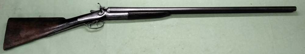 J. Manton SxS 12ga Damascus Hammer Shotgun 30" IC/IM Chokes Nice Patina-img-0