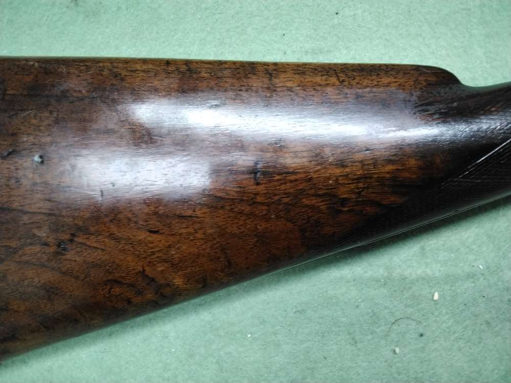 J. Manton SxS 12ga Damascus Hammer Shotgun 30" IC/IM Chokes Nice Patina-img-4