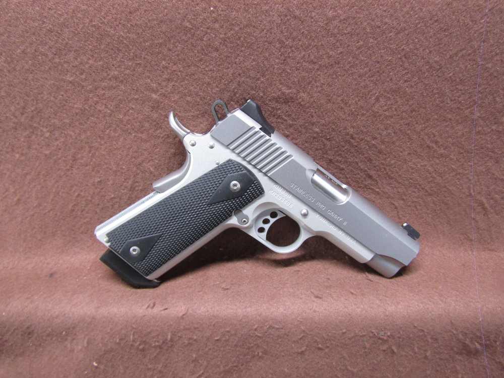 Kimber Stainless Pro Carry II 45 ACP Semi 1911 4" BRL VG Bore-img-1