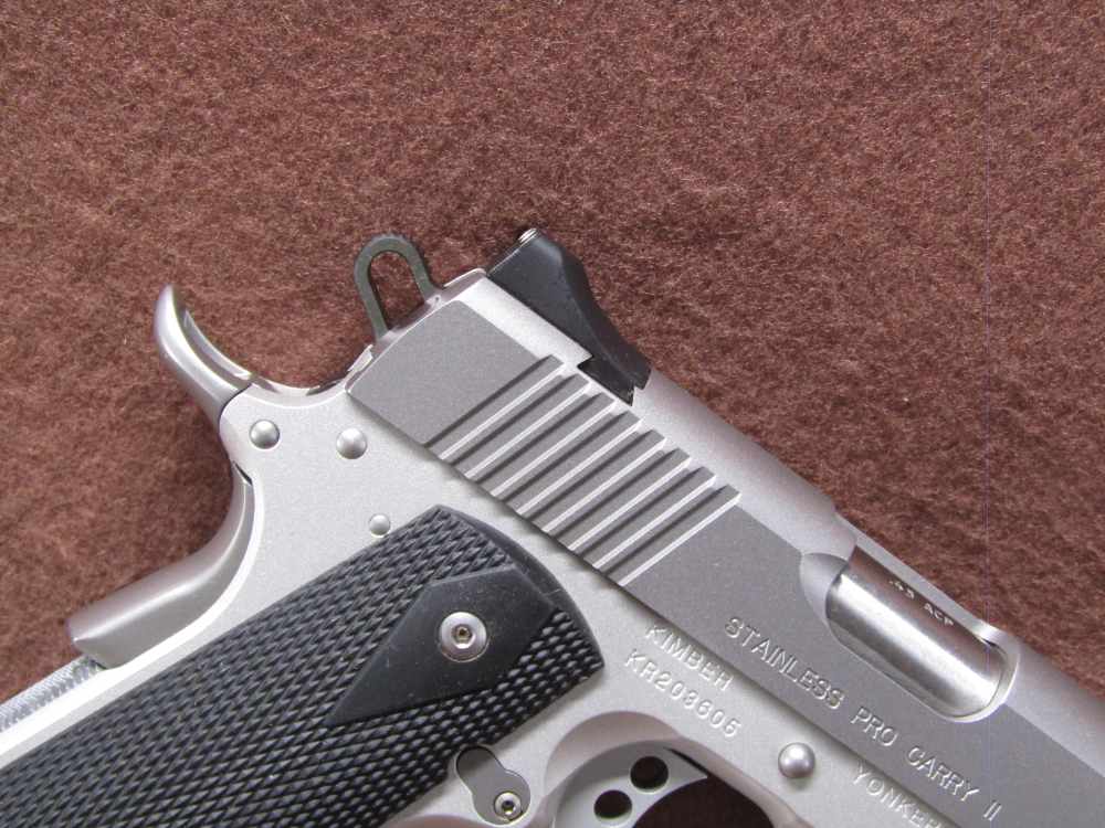 Kimber Stainless Pro Carry II 45 ACP Semi 1911 4" BRL VG Bore-img-3