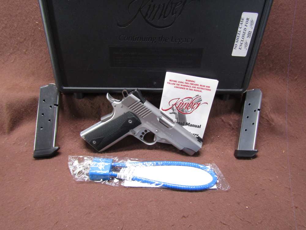 Kimber Stainless Pro Carry II 45 ACP Semi 1911 4" BRL VG Bore-img-0