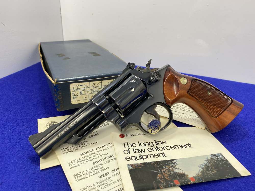 1974 Smith Wesson 19-3 .357 Mag 4" *DESIRABLE COMBAT MAGNUM REVOLVER*-img-3